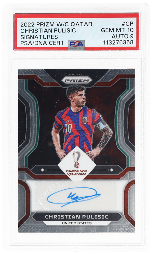 2022 Panini Prizm World Cup Qatar Signature Christian Pulisic #S-CP PSA 10