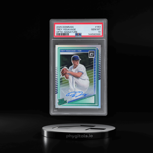 2025 Panini Donruss Rated Prospect Optic Signature Trey Yesavage #163 PSA 10