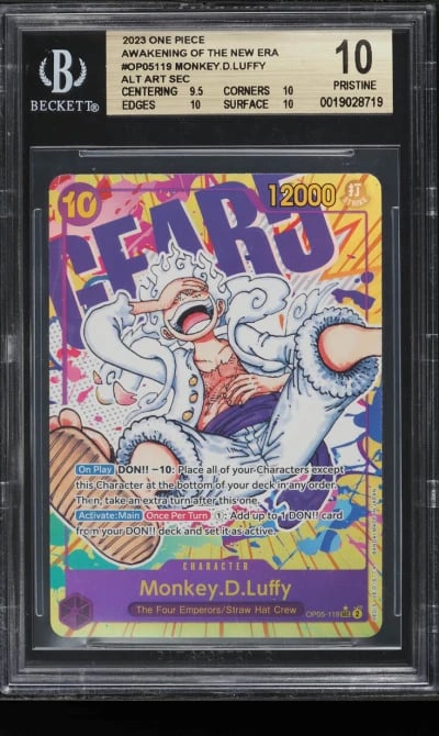 2023 One Piece Awakening Of The New Era Alt Art Monkey D. Luffy #OP05-119 BGS 10 PRISTINE