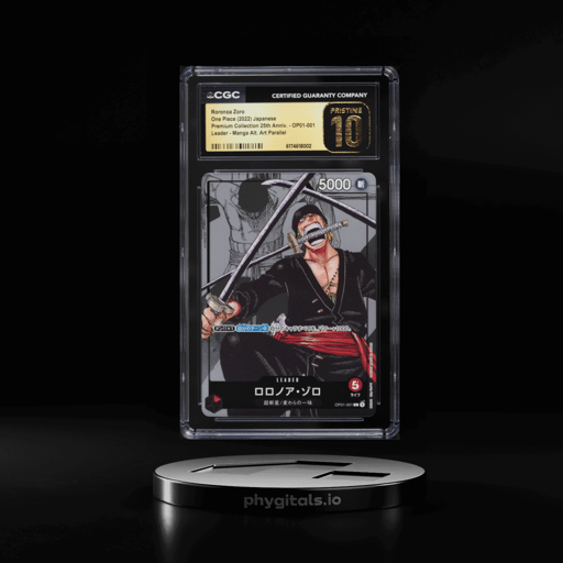 2022 One Piece Japanese Premium 25th Anniversary Manga Art Roronoa Zoro L #OP01 CGC 10 PRISTINE