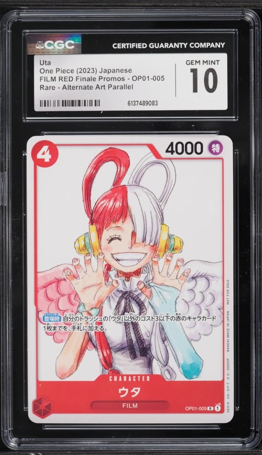 2023 One Piece Japanese Film Red Finale Promo Alt Art Uta #OP01-005 CGC 10 GEM MINT