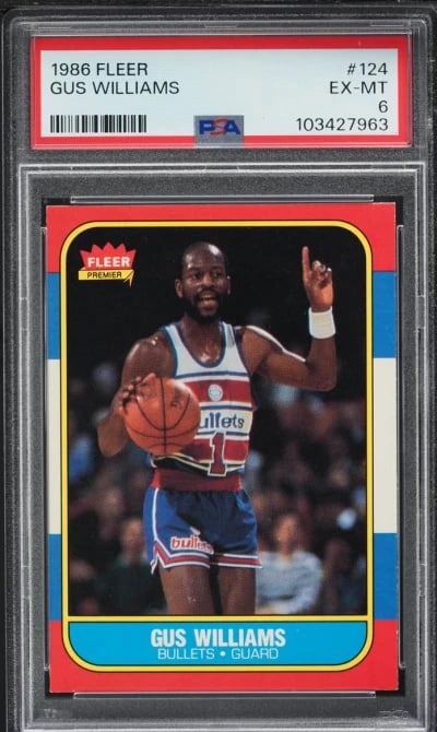 1986 Fleer Basketball Gus Willia