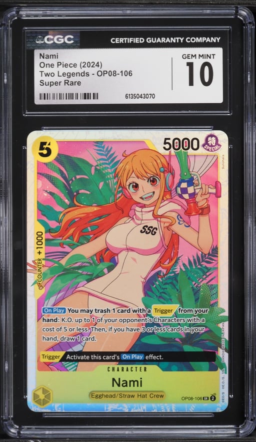 2024 One Piece Two Legends Nami #OP08-106 CGC 10 GEM MINT