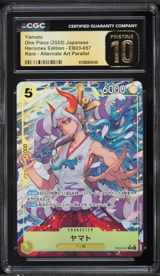 2025 One Piece Japanese Heroines Edition Alt Art Yamato #EB03-057 CGC 10 PRISTINE