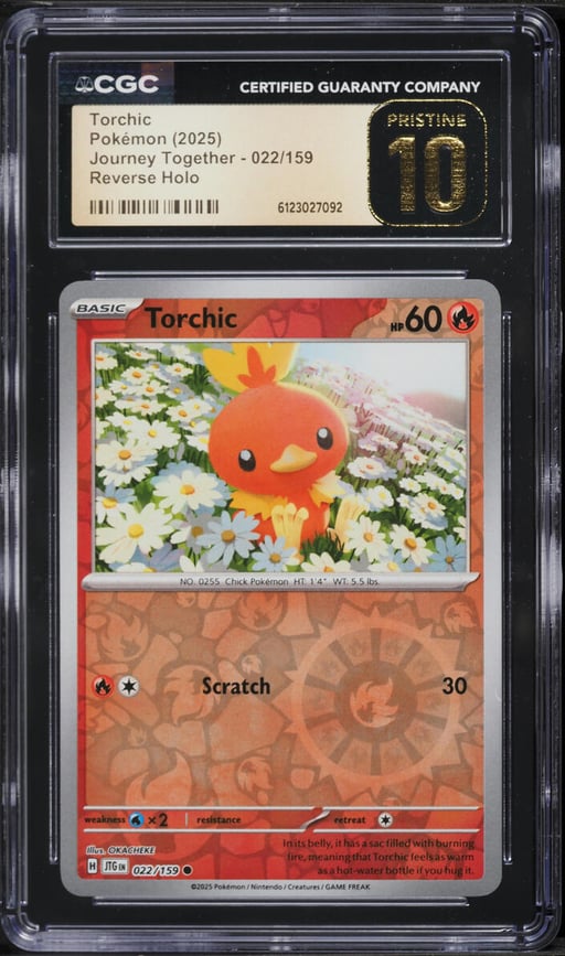 2025 Pokemon Scarlet & Violet Journey Together Reverse Holo Torchic #22 CGC 10 PRISTINE