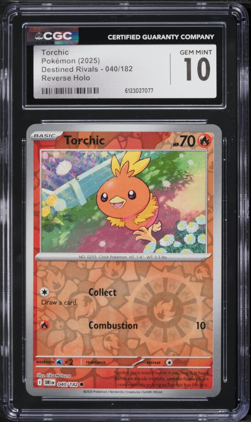 2025 Pokemon SV Destined Rivals Reverse Holo Torchic #040 CGC 10 GEM MINT