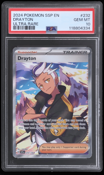 2024 Pokemon Scarlet and Violet Sparks Ultra Rare Drayton #232 PSA 10