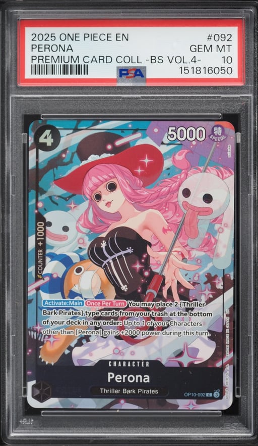 2025 One Piece Premium Best Selection Vol.4 Perona #OP10-092 PSA 10 GEM MINT