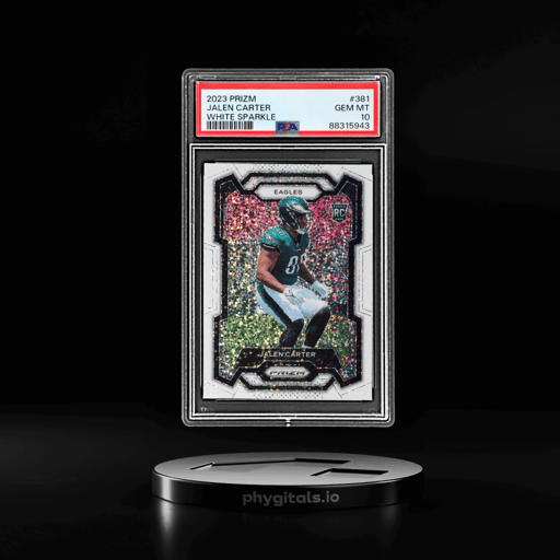 2023 Panini Prizm White Sparkle Prizm Jalen Carter #381 PSA 10