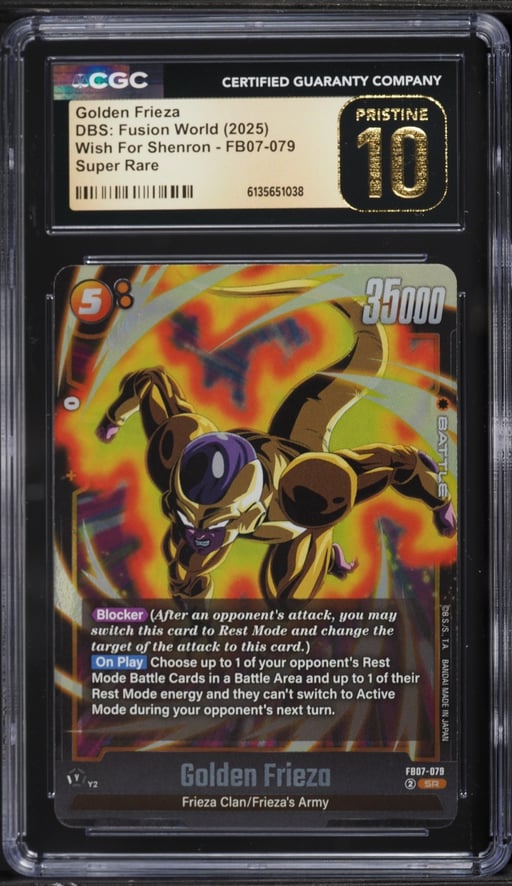 2025 DBS: Fusion World Wish For Shenron Golden Frieza #FB07-079 CGC 10 PRISTINE