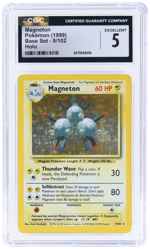 1999 Pokemon Game Holo Magneton #9 CGC 5
