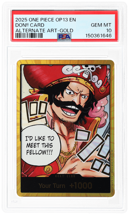 2025 One Piece Carrying On His Will Alternate Art Gold Don Card PSA 10