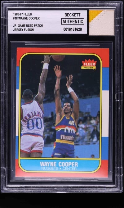 1986 Fleer Basketball Wayne Cooper #18 BGS AUTH