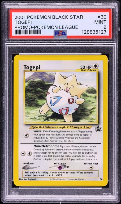 2001 Pokemon League Promo Togepi #30 PSA 9 MINT