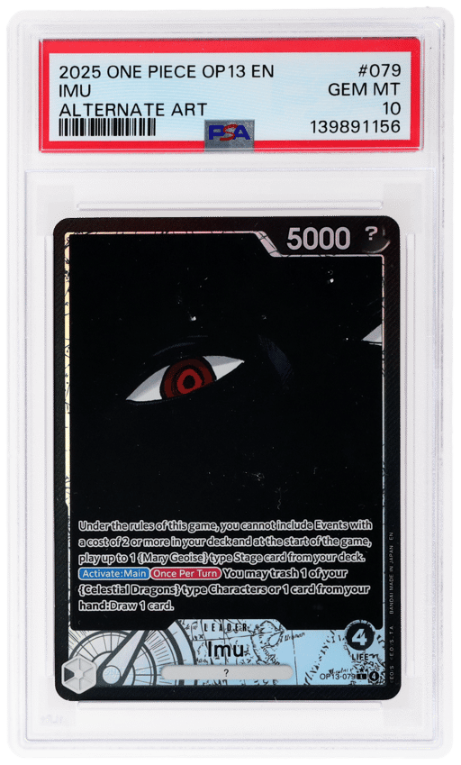 2025 One Piece Carrying On His Will Alternate Art Imu #OP13-079 PSA 10