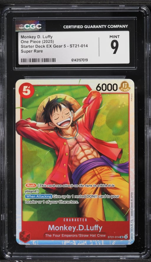 2025 One Piece Starter Deck EX Gear 5 SR Monkey D. Luffy #ST21-014 CGC 9 MINT