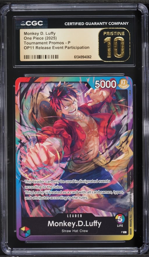 2025 One Piece Promo Tournament Release Event Participation Monkey D. Luffy #P CGC 10 PRISTINE