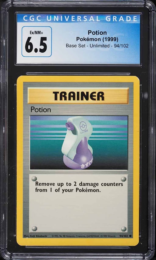 1999 Pokemon Base Set Potion #94 CGC 6.5 EXMT+