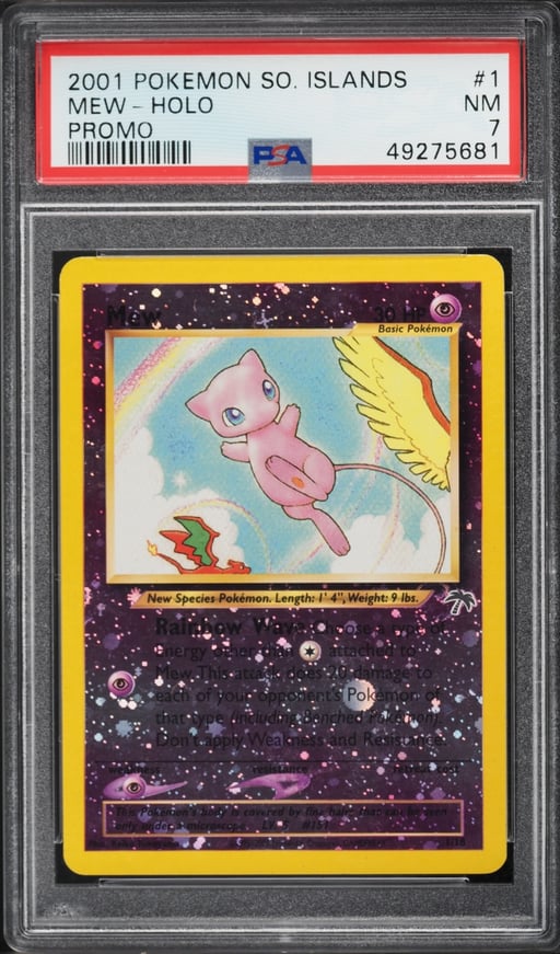 2001 Pokemon Southern Islands Promo Holo Mew #1 PSA 7 NRMT