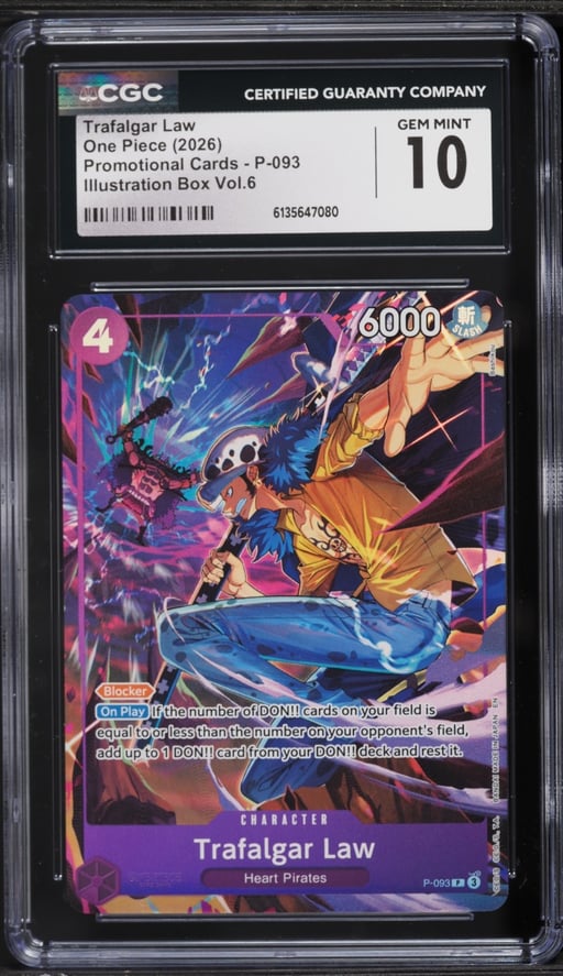2026 One Piece Promo Cards Illustration Box Volume 6 Alt Art Trafalgar Law #P-093 CGC 10 GEM MINT