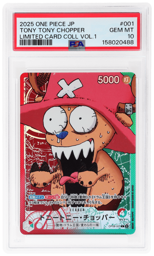 2025 One Piece Limited Card Collection Volume 1 Japanese Tony Tony Chopper #OP08-001 PSA 10