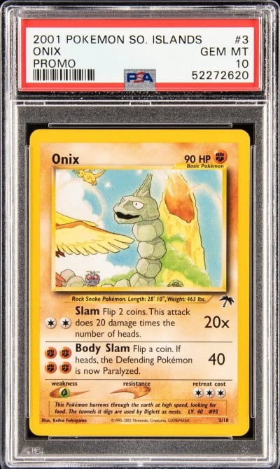 2001 POKEMON SOUTHERN ISLANDS PROMO #3 ONIX PSA 10