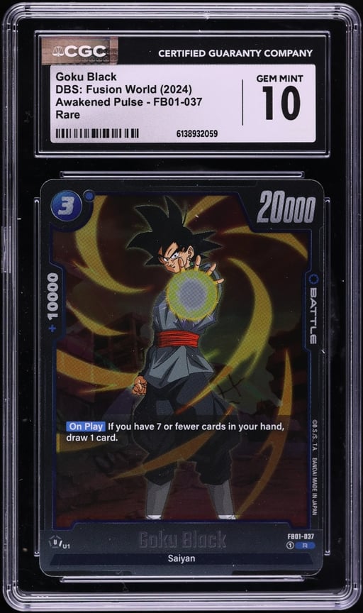2024 Dragon Ball Super Fusion World Awakened Pulse Goku Black #FB01-037 CGC 10 GEM MINT
