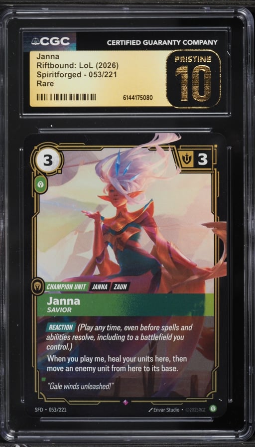 2026 Riftbound: LoL Spiritforged Janna #053 CGC 10 PRISTINE