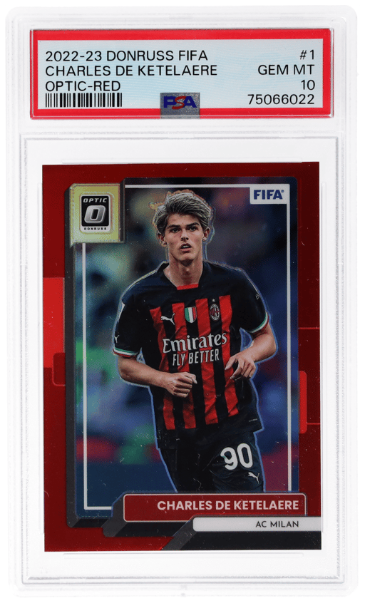 2022 Panini Donruss Fifa Optic Red Charles De Ketelaere #1 161/165 PSA 10