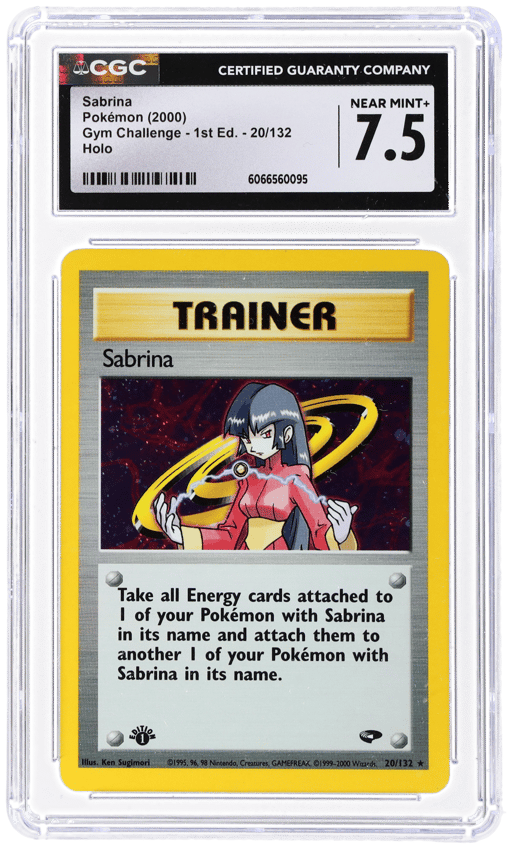 2000 Pokemon Gym Challenge 1st Edition Holo Sabrina #20 CGC 7.5