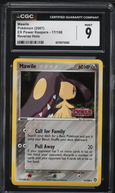 2007 Pokemon EX Power Keepers Reverse Holo Mawile #17 CGC 9 MINT