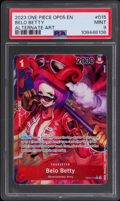 2023 One Piece Awakening of the New Era Alternate Art Belo Betty #OP05015 PSA 9