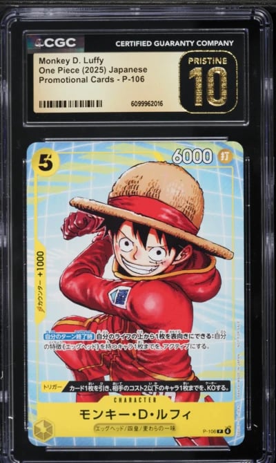 2025 One Piece Japanese Promo Monkey D. Luffy #P-106 CGC 10 PRISTINE