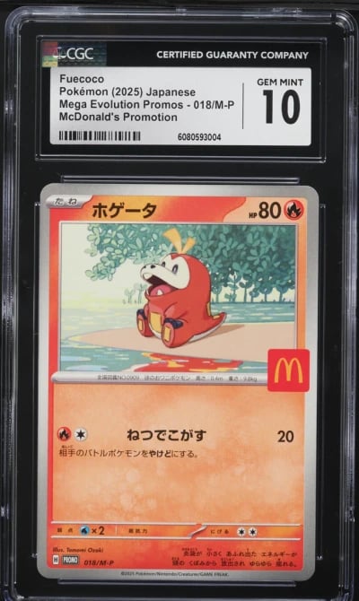 2025 Pokemon Japanese Mega Evolution McDonald's Fuecoco #18 CGC 10 GEM MINT