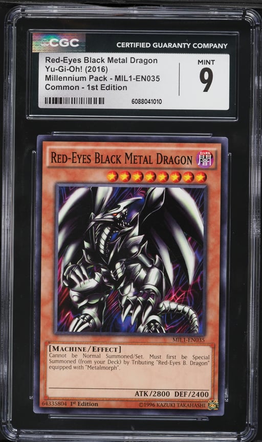 2016 Yu-Gi-Oh! Millennium Pack 1st Edition Red-Eyes Black Metal Dragon #MIL1-EN035 CGC 9 MINT