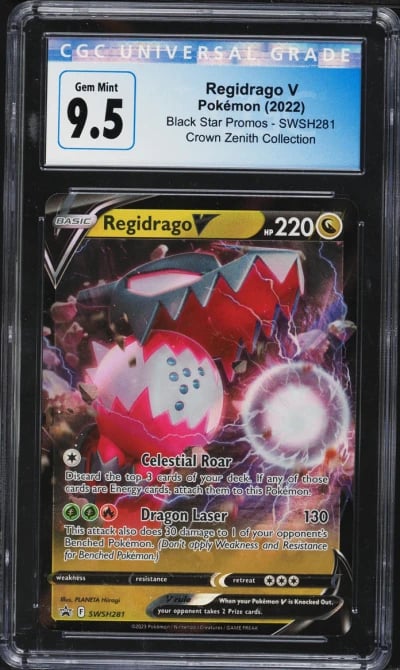 2022 Pokemon Sword & Shield Promo Crown Zenith Collection Regidrago V #SWSH281 CGC 9.5 GEM MINT