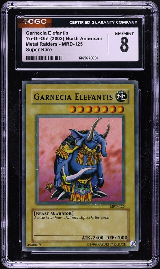 2002 Yu-Gi-Oh! Metal Raiders Garnecia Elefantis #MRD-125 CGC 8 NM-MT