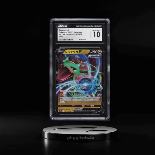 2022 Pokemon Japanese Sword & Shield VSTAR Universe Holo Rayquaza V #107 CGC 10 GEM MINT
