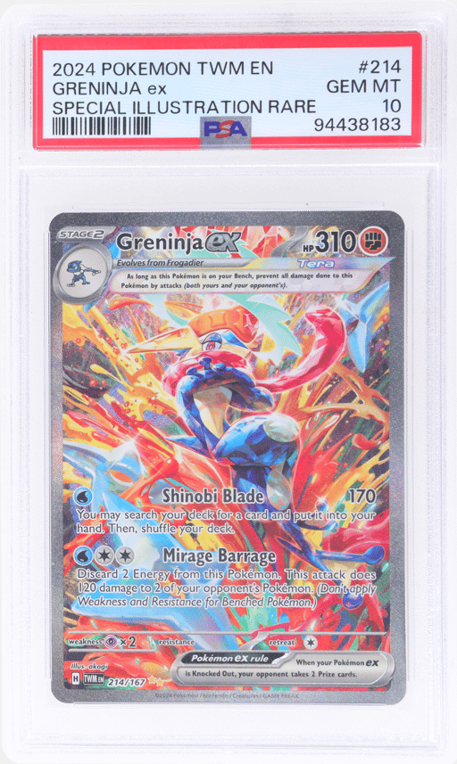 2024 Pokemon Twilight Masquerade Special Illustration Rare Greninja Ex #214 PSA 10