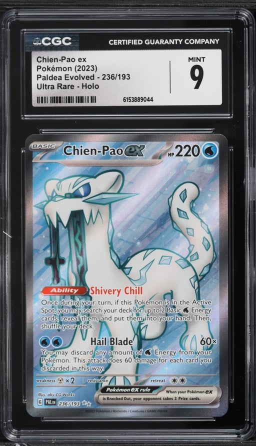 2023 Pokemon Scarlet & Violet Paldea Evolved Full Art Chien-Pao ex #236 CGC 9 MINT