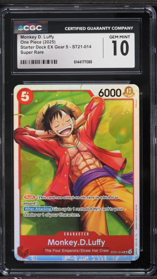 2025 One Piece Starter Deck EX Gear 5 SR Monkey D. Luffy #ST21-014 CGC 10 GEM MINT