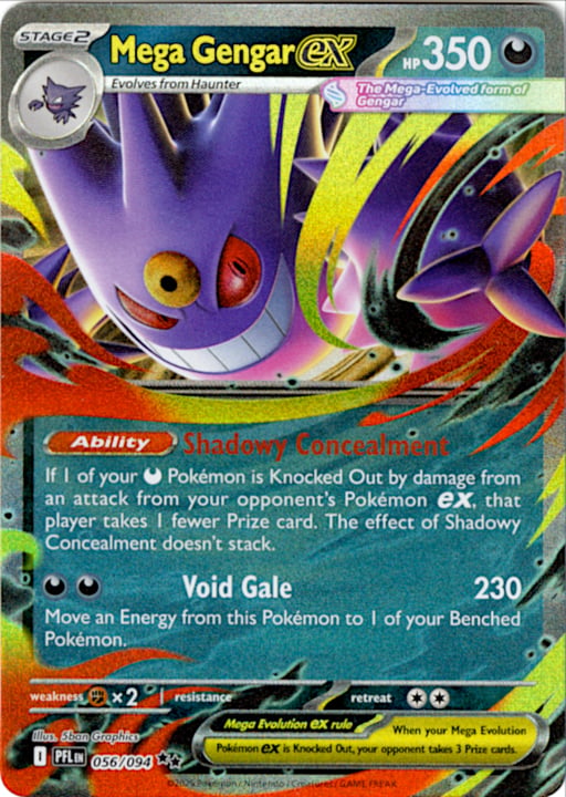 2025 Mega Gengar ex #56 Phantasmal Flames