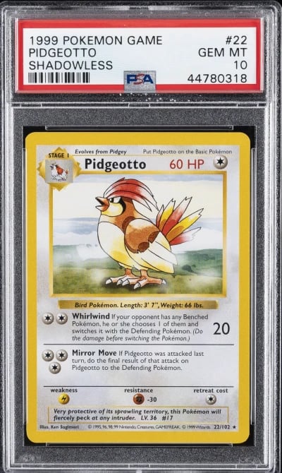 1999 POKEMON BASE SET SHADOWLESS
