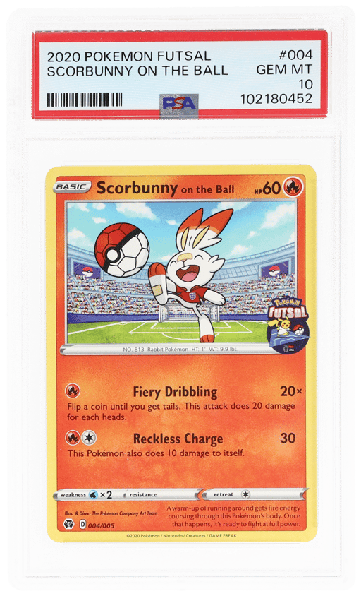 2020 Pokemon Futsal Collection Purchase Campaign Scorbunny On the Ball #4 PSA 10