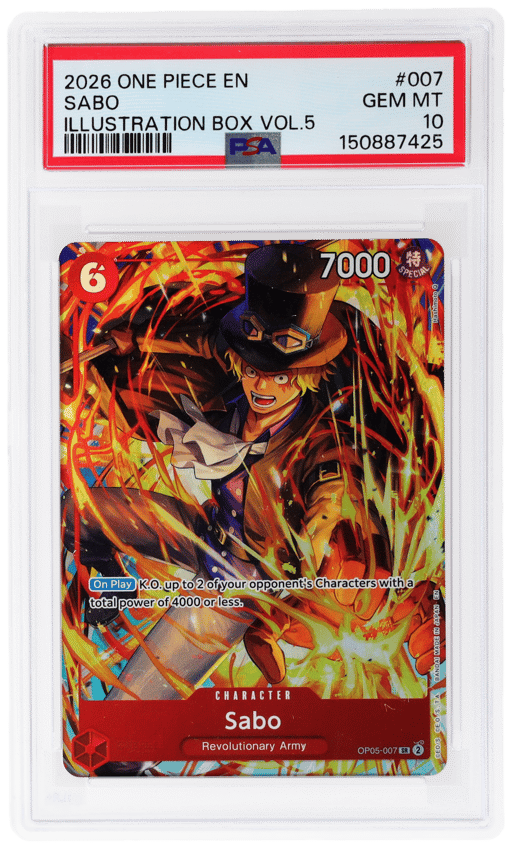 2026 One Piece Promo Illustration Box Volume 5 Sabo #OP05007 PSA 10