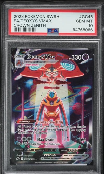 2023 Pokemon SWSH Crown Zenith Alt Art Deoxys VMAX #GG45 PSA 10 GEM MINT