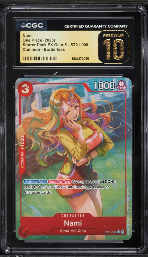 2025 One Piece Starter Deck EX Gear 5 Borderless Alt Art Nami #ST21-009 CGC 10 PRISTINE