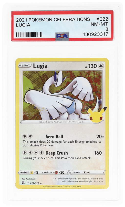 2021 Pokemon Sword and Shield Celebrations Lugia #022 PSA 8