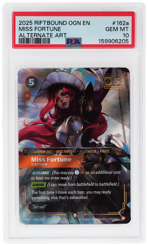 2025 Riftbound League of Legends Alternate Art Miss Fortune #162a PSA 10