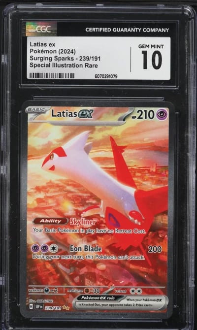2024 Pokemon Scarlet & Violet Surging Sparks SIR Latias ex #239 CGC 10 GEM MINT